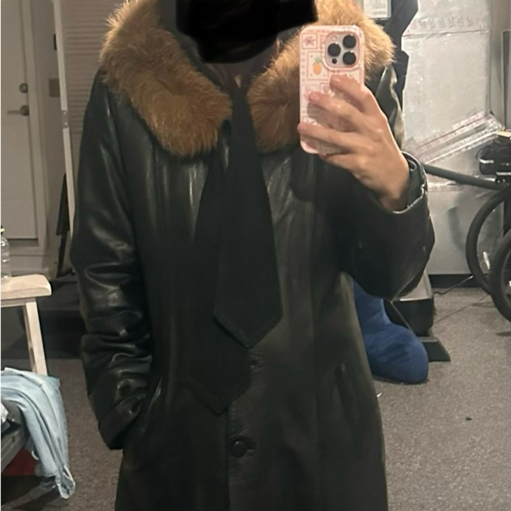 Leather coat